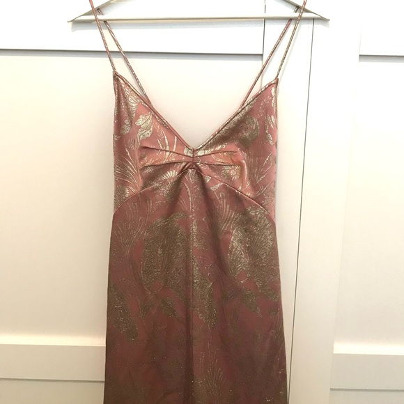 Rochas Pre-Fall 2017 Rose Gold Silk Versailles Evening Gown Small - Picture 4 of 16